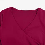 Deep V-Neck Long Sleeve Active Top