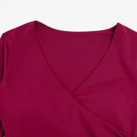 Deep V-Neck Long Sleeve Active Top