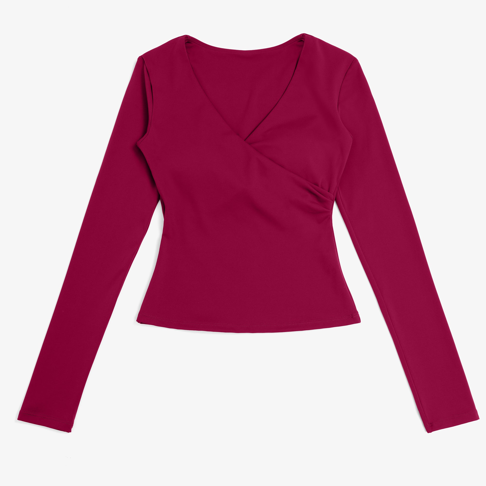 Deep V-Neck Long Sleeve Active Top