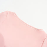 Contrast-Stitch Long-Sleeve Top