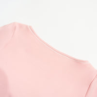 Contrast-Stitch Long-Sleeve Top