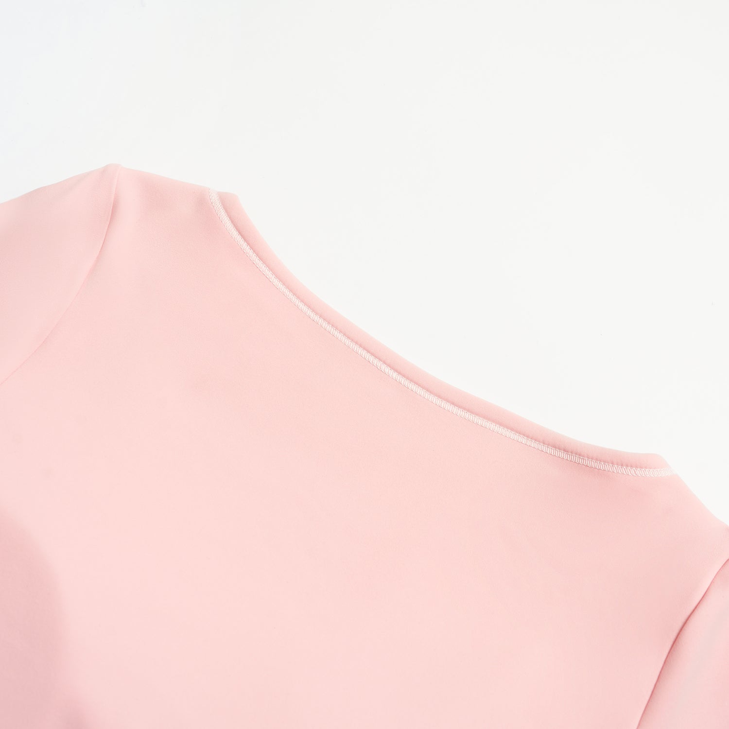 Contrast-Stitch Long-Sleeve Top