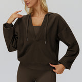 Oversized V-Neck Hoodie
