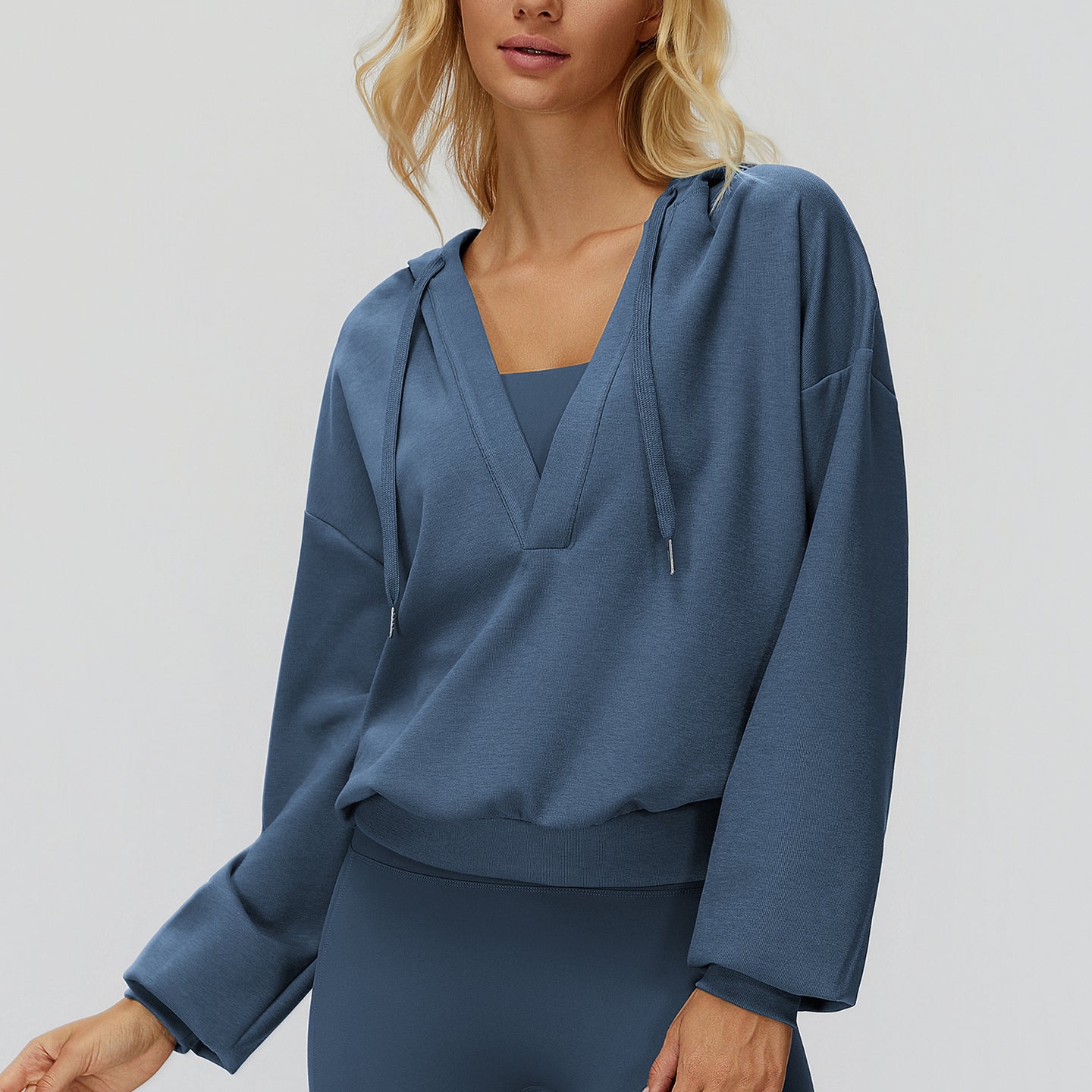 Oversized V-Neck Hoodie