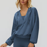 Oversized V-Neck Hoodie