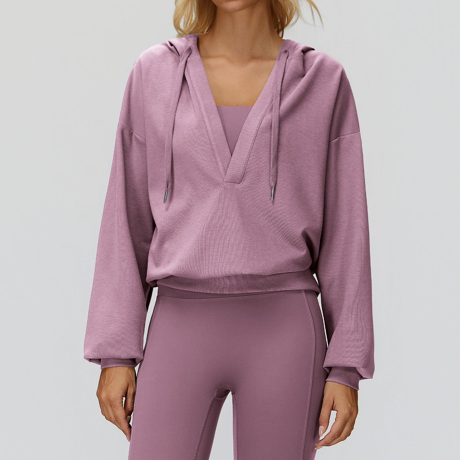 Oversized V-Neck Hoodie