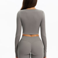 U-Neck Padded Cropped Top