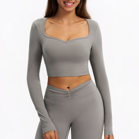 U-Neck Padded Cropped Top