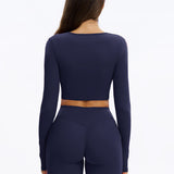 U-Neck Padded Cropped Top