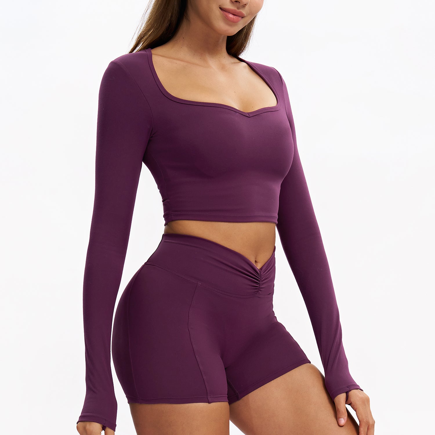 U-Neck Padded Cropped Top