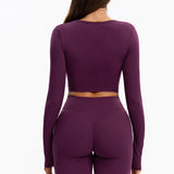 U-Neck Padded Cropped Top