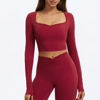 U-Neck Padded Cropped Top
