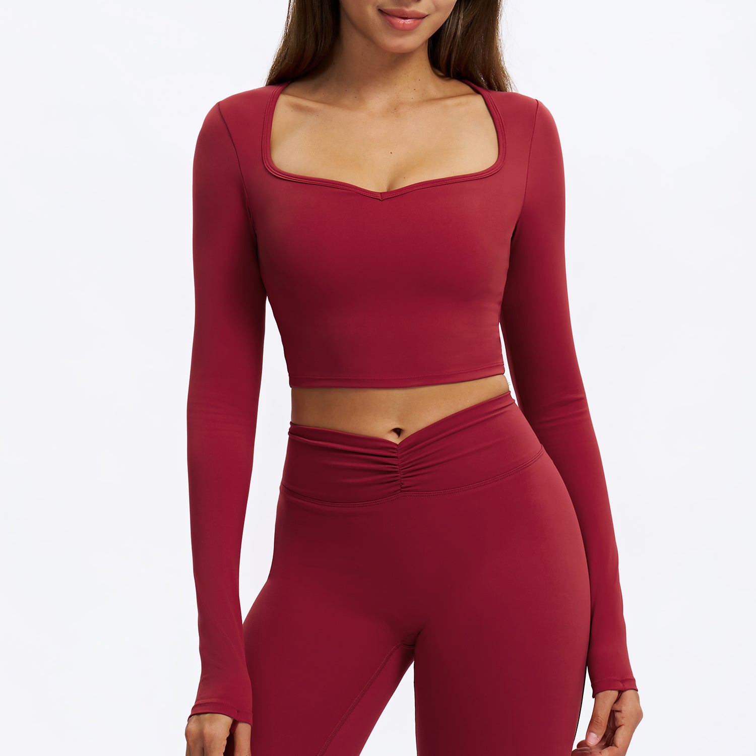 U-Neck Padded Cropped Top