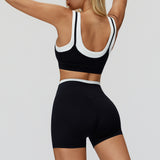 High-Waisted Contrast Sculpt Shorts