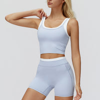 High-Waisted Contrast Sculpt Shorts