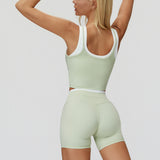 High-Waisted Contrast Sculpt Shorts