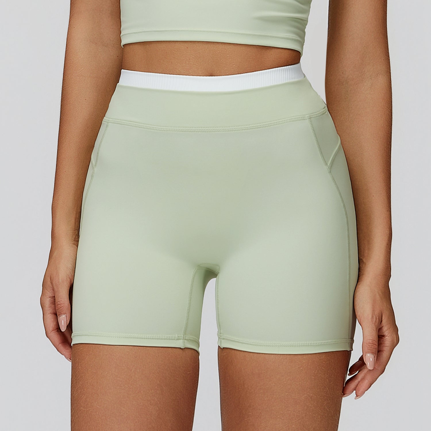 High-Waisted Contrast Sculpt Shorts