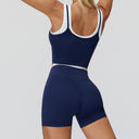 High-Waisted Contrast Sculpt Shorts