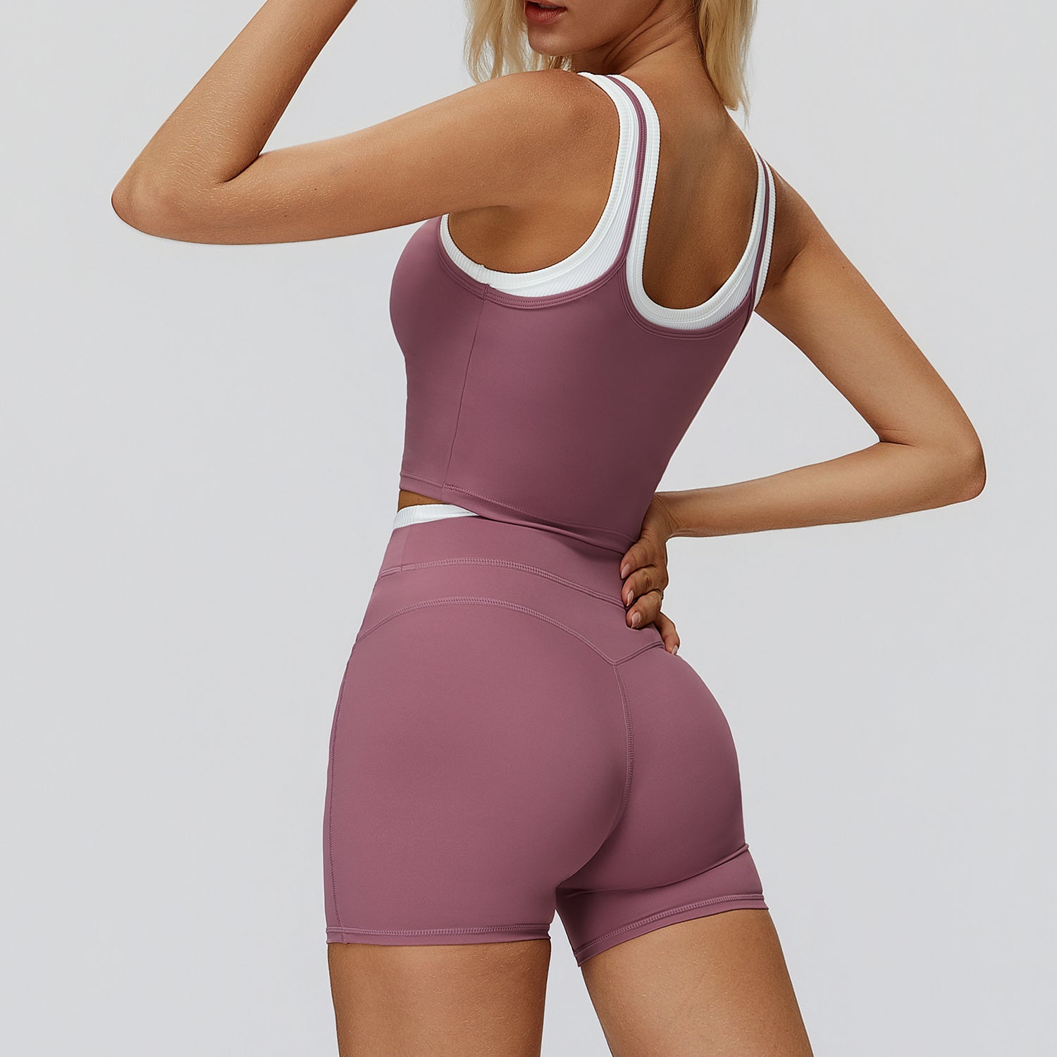 High-Waisted Contrast Sculpt Shorts