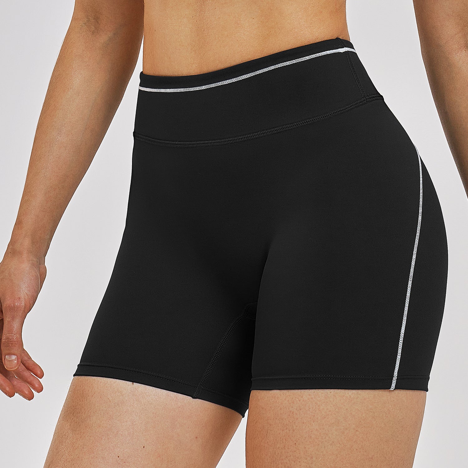 Contrast Stitch Sculpting Workout Shorts