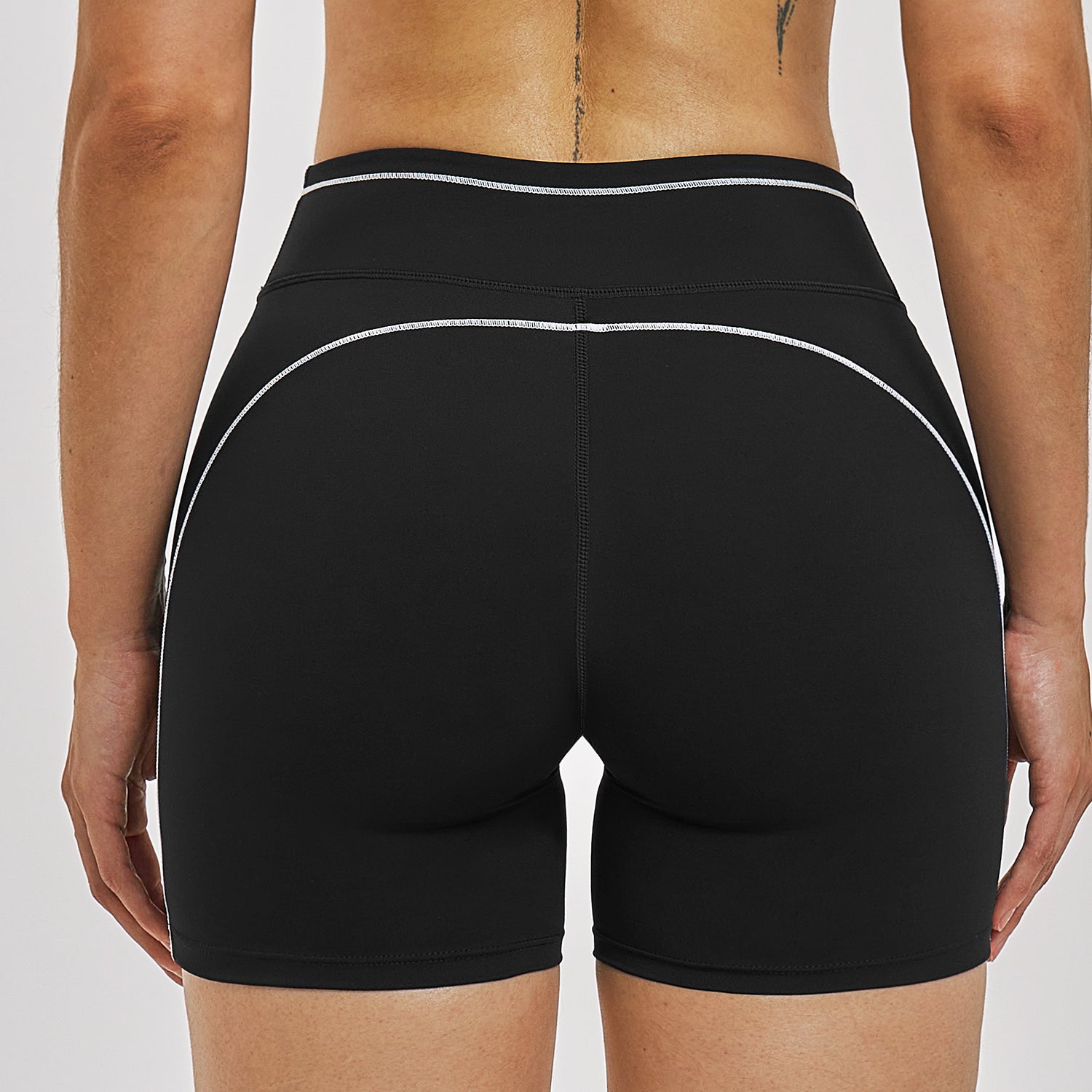 Contrast Stitch Sculpting Workout Shorts