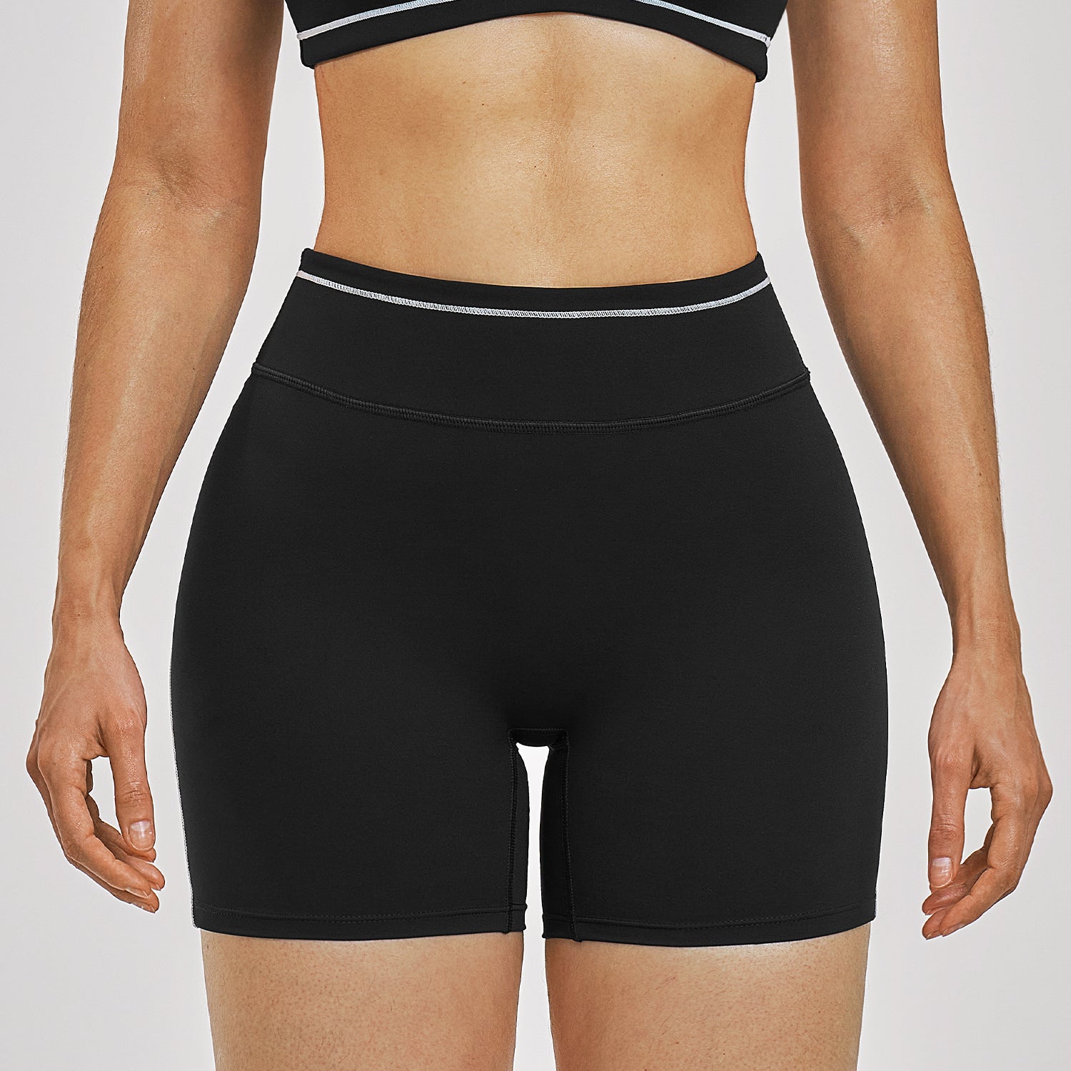 Contrast Stitch Sculpting Workout Shorts