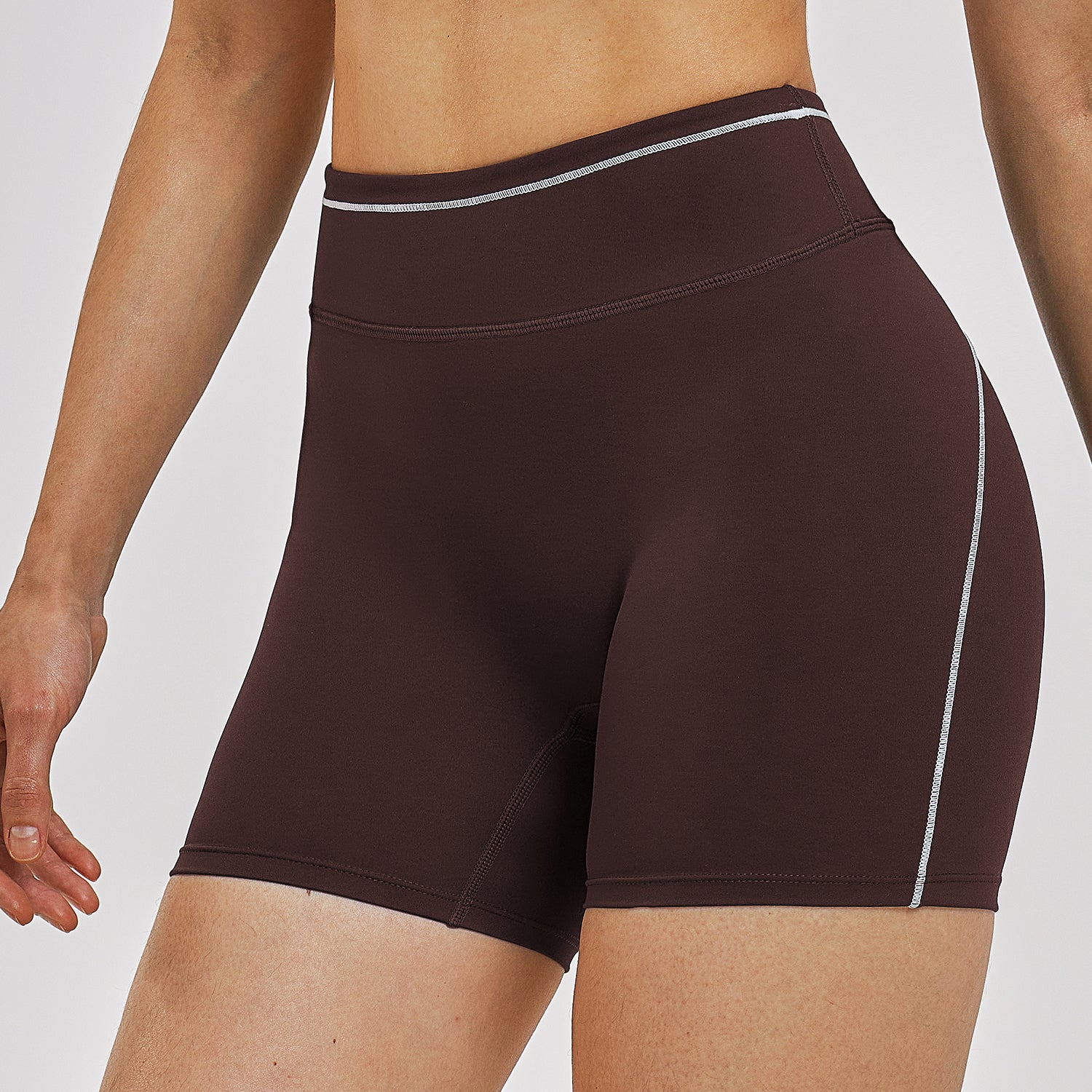 Contrast Stitch Sculpting Workout Shorts