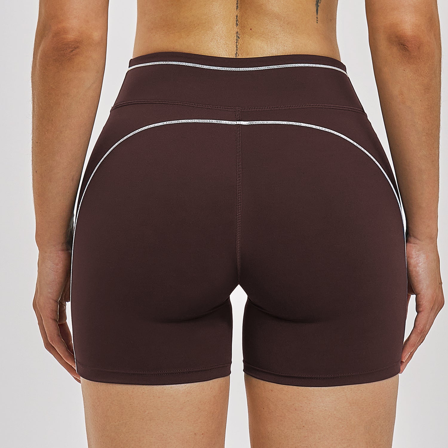 Contrast Stitch Sculpting Workout Shorts