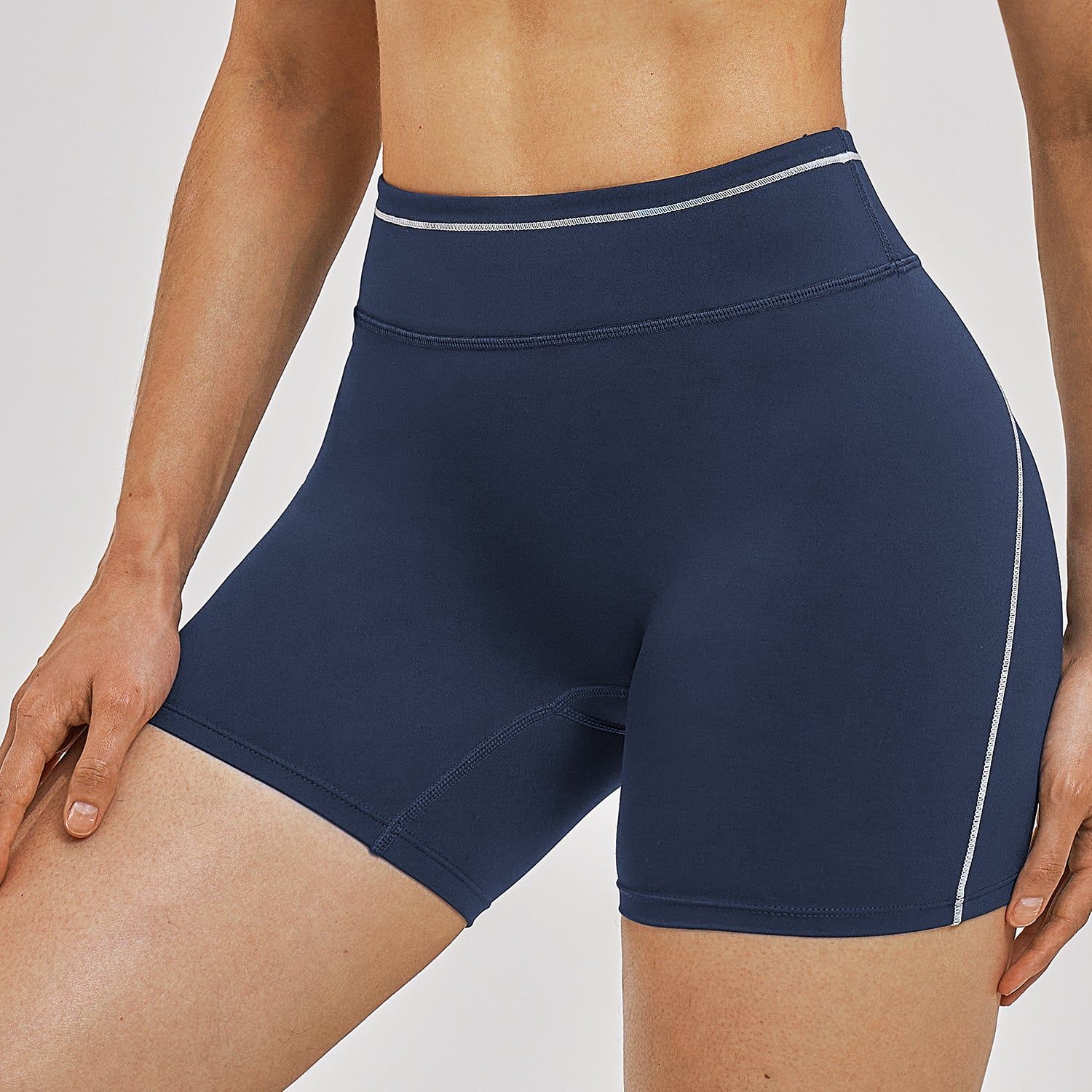 Contrast Stitch Sculpting Workout Shorts