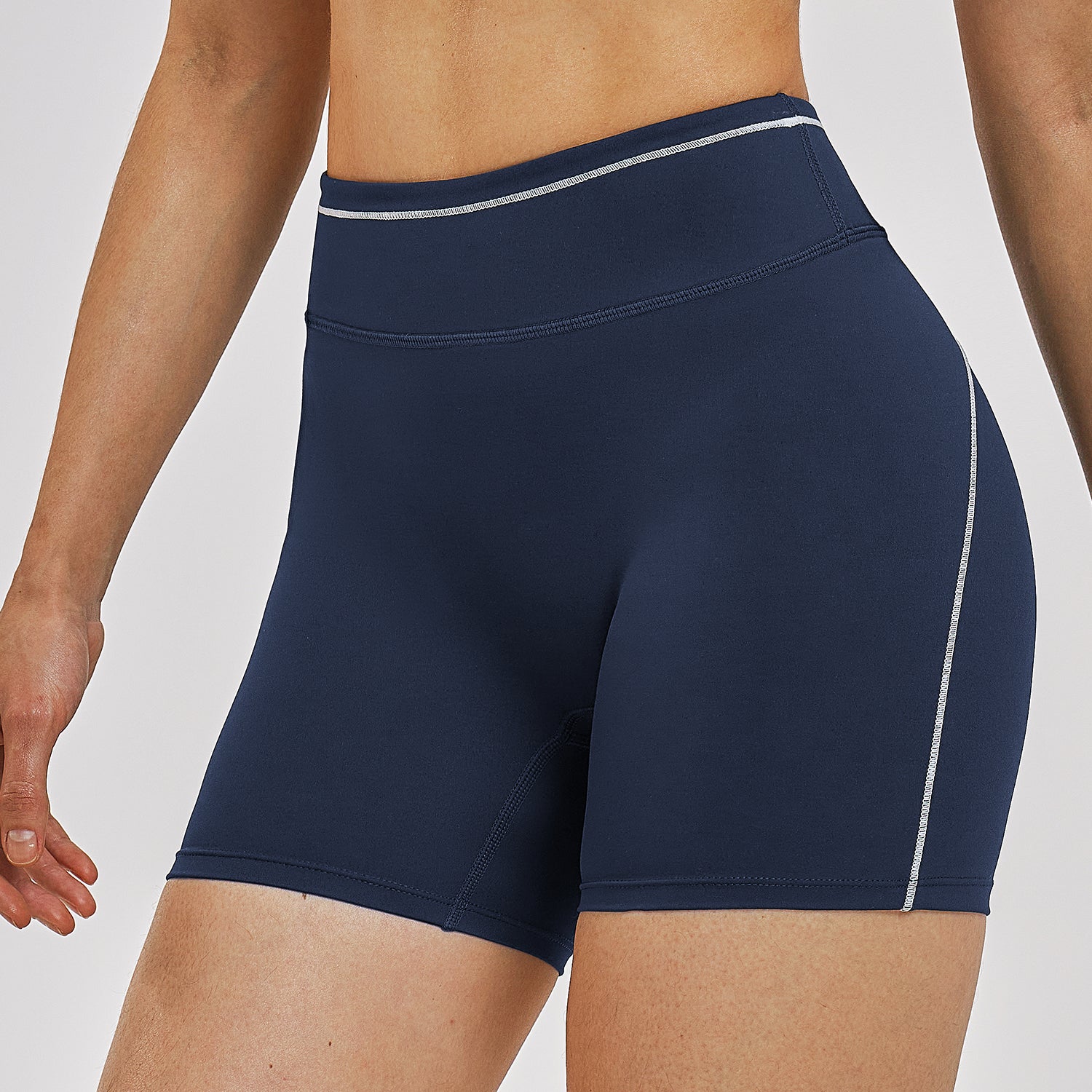 Contrast Stitch Sculpting Workout Shorts