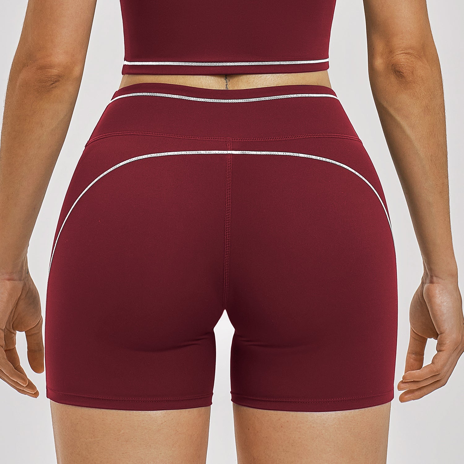 Contrast Stitch Sculpting Workout Shorts