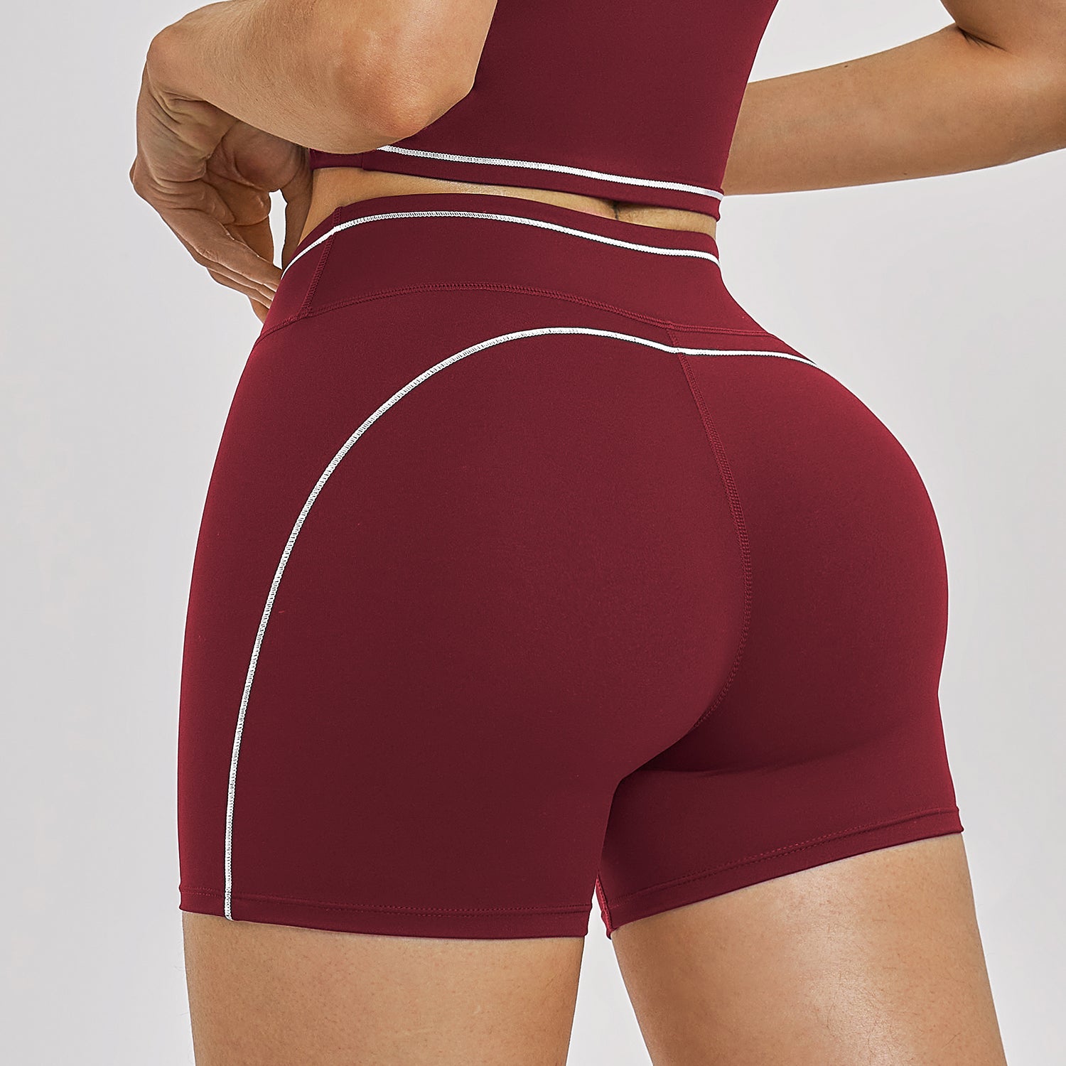 Contrast Stitch Sculpting Workout Shorts