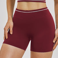 Contrast Stitch Sculpting Workout Shorts