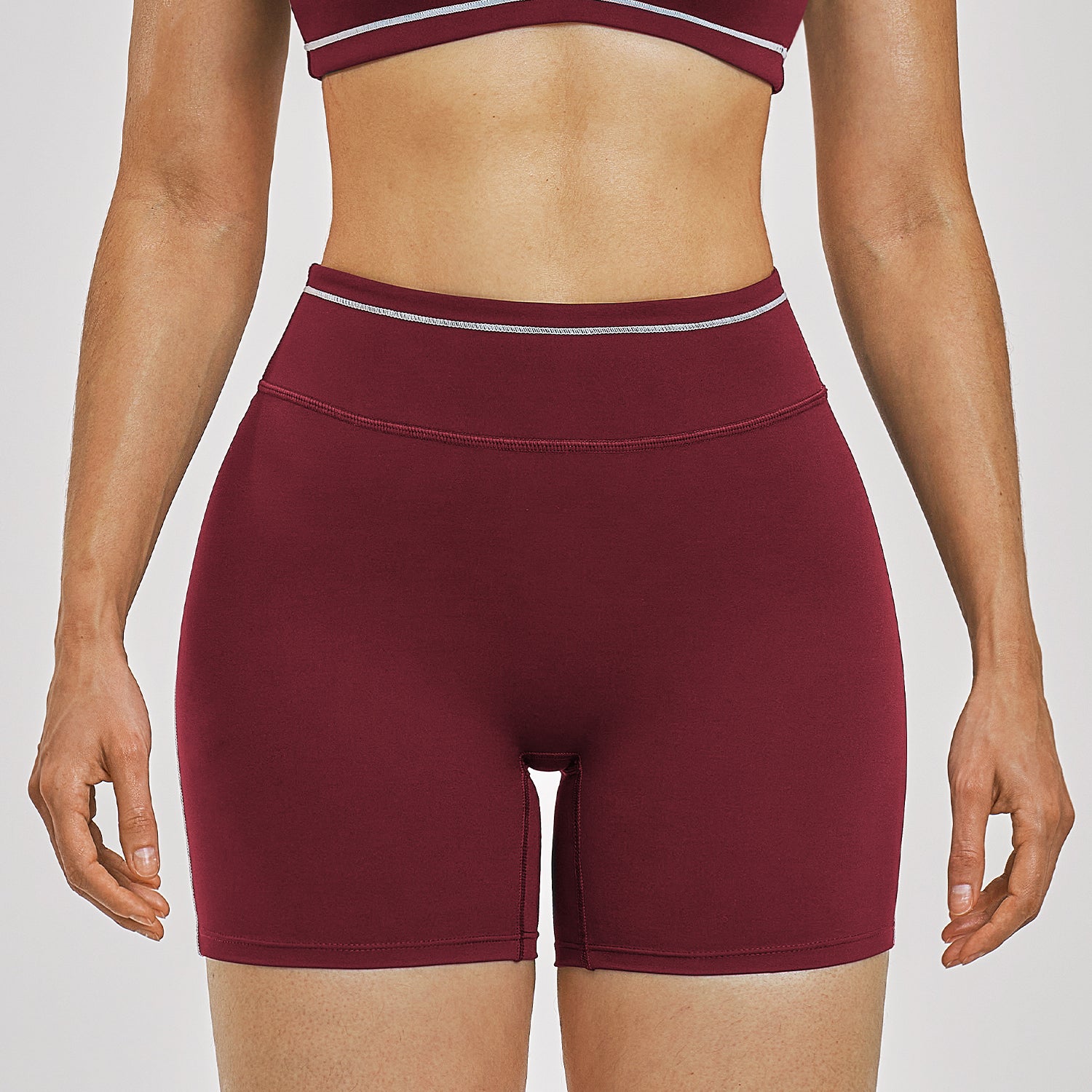 Contrast Stitch Sculpting Workout Shorts