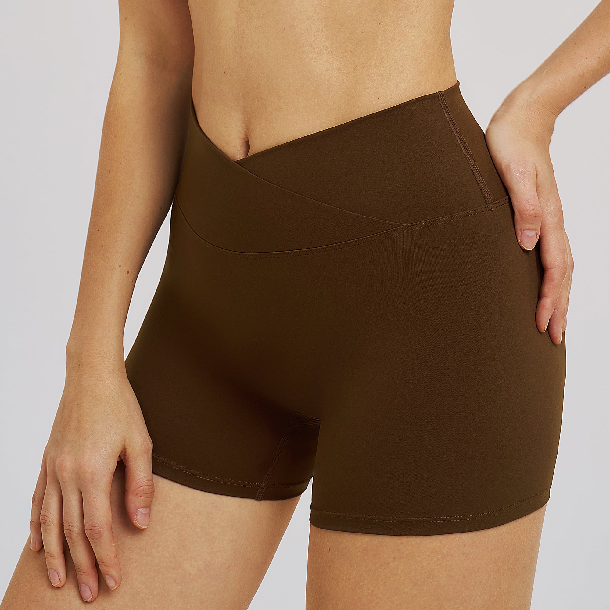 Cross-V Waist Sculpting Active Shorts