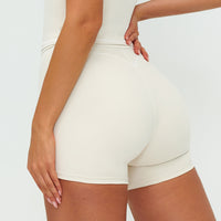 Contrast-Stitch Fitness Shorts