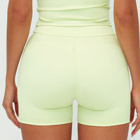 Contrast-Stitch Fitness Shorts