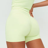 Contrast-Stitch Fitness Shorts