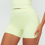 Contrast-Stitch Fitness Shorts