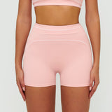 Contrast-Stitch Fitness Shorts