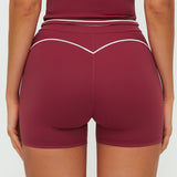 Contrast-Stitch Fitness Shorts