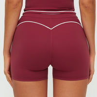 Contrast-Stitch Fitness Shorts