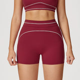Contrast-Stitch Fitness Shorts
