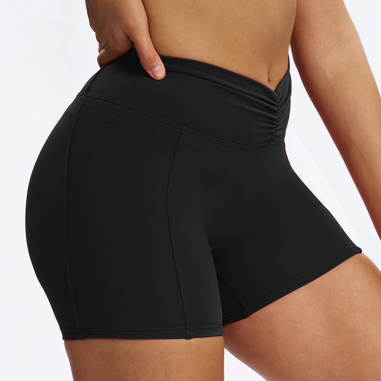 Scrunch-Front Booty-Shaping Shorts