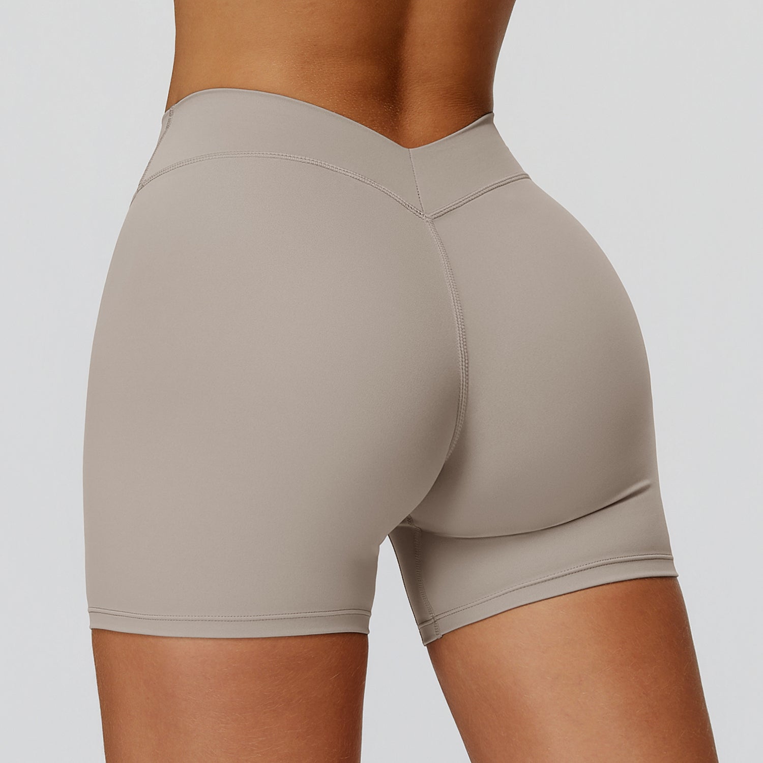 V-Back High-Waist Shorts