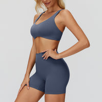 V-Back High-Waist Shorts