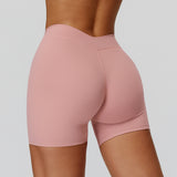 V-Back High-Waist Shorts