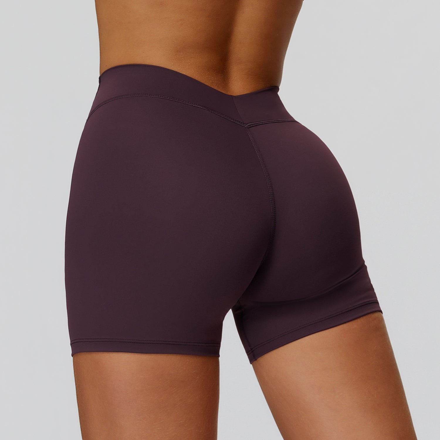 V-Back High-Waist Shorts