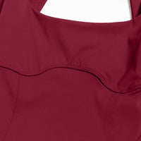 U-Neck Open-Back Long-Sleeve Romper