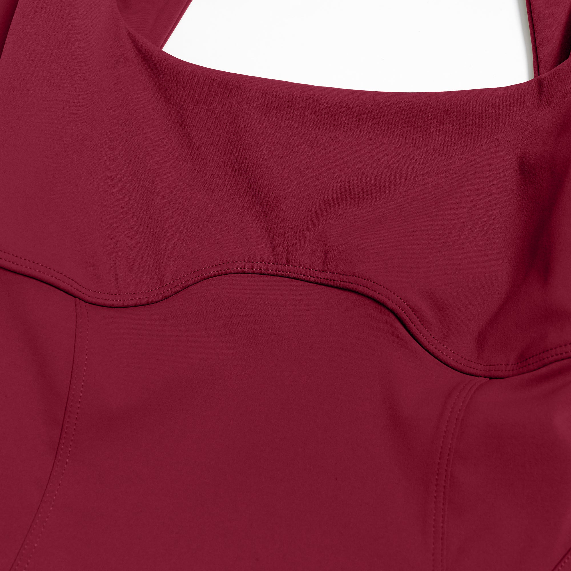 U-Neck Open-Back Long-Sleeve Romper